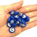 20PC Royal Blue Leather Covered Sewing Buttons with Metal Shank,Leather Buttons for Clothes,Dress,Suits,DIY Projects,Sewing Accessories15mm