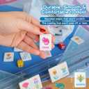 Mini Mahjong Set for Kids & Beginners, Portable Travel Mahjong Tiles Set American for Family, 160 Acrylic Mini Mahjong Tiles with Carrying Bag, Mat, Racks, Mah Jong Starter Kit for Ages 6+
