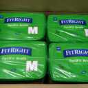 FitRight Ultra Heavy Absorbency Adult Diapers for Men & Women, Waist Size: Medium 32-44 inches, OptiFit Incontinence Disposable Briefs with Leak Protection for Seniors, 80 Count