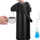 Airpot Coffee Carafe for Keeping Hot - 102 OZ/ 3.0L Coffee Dispenser with Pump - Insulated Stainless Steel thermal carafe for Hot Drinks Water Tea, Chocolate - Hot Beverage Dispenser for Parties