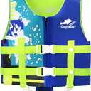 Gogokids Toddler Swim Vest, Premium Swim Vest for Kid Swimming Jacket for 30-40-50-60-70-80 Lbs Girls and Boys, Toddler Floaties Swimming Aid with Dual Safety Strap for 2-9 Years in Pool/Puddle/Beach