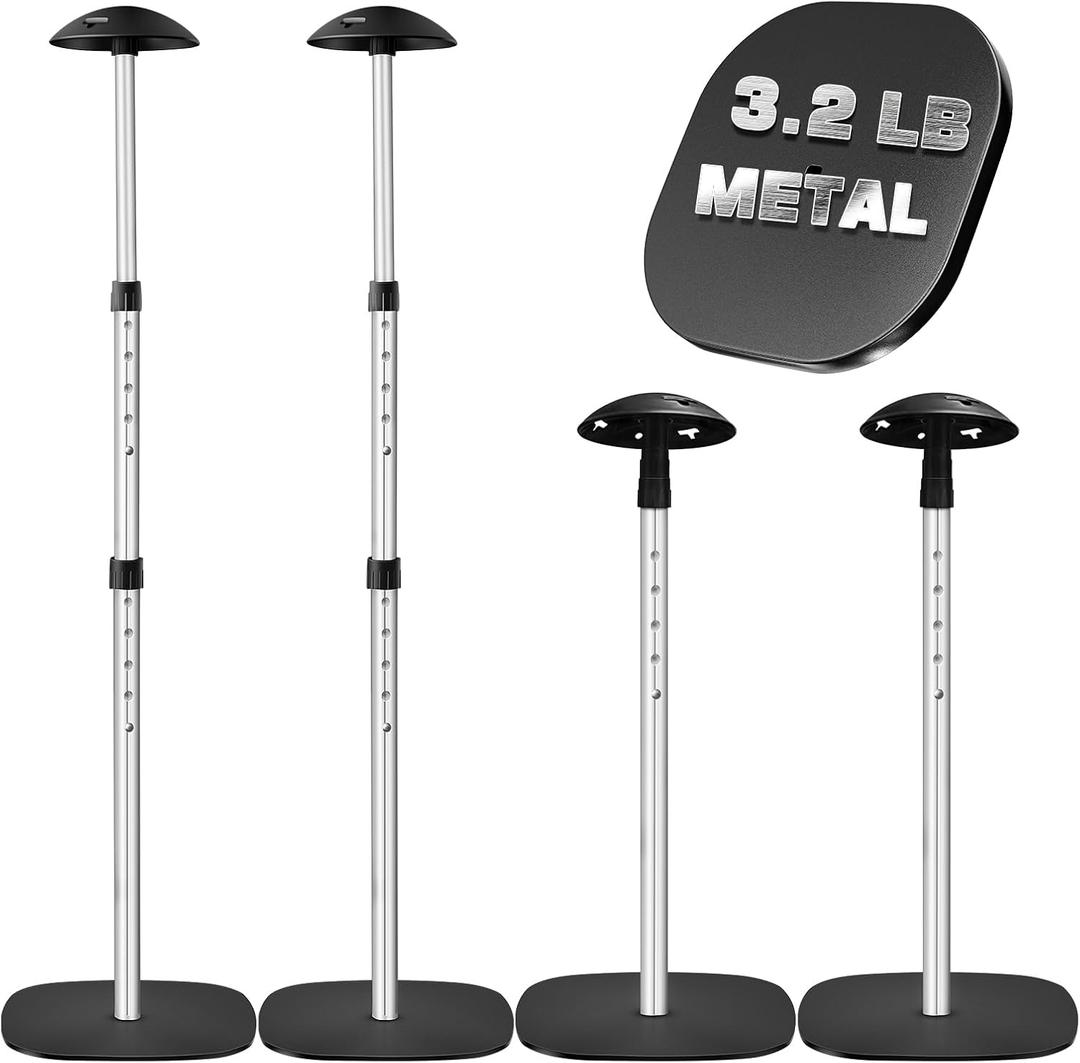 Boat Cover Support Poles with 3.2 LB Metal Base, Adjustable Pontoon Cover Support, Heavy Duty Boat Cover Poles for Pontoon, Aluminum Cover Support System with EVA Protective Foam,4 Pack