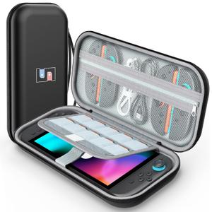 Granarbol Switch 2 Case, Protective Carrying Case for Nintendo Switch 2 2025, Hard Shell Travel Bag with Mesh Pocket,Portable Storage Pouch for Game Card Slots & Accessories, Black