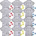 Color Your Own Hawaiian Shirts with Buttons Craft Kit Makes 12