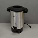 Hamilton Beach 45 Cup Coffee Urn and Hot Beverage Dispenser, Silver (EXP 09/27/36)