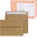 Sweetzer & Orange A4 Brown Self Seal Envelopes, 100 Pack, 4x6 Inches (4.25 x 6.25 in.), Kraft 150gsm, Blank Envelopes for Invitations, Wedding, and Mailing