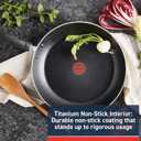 T-Fal Experience Nonstick Fry Pan 12.5 Inch, Induction, Oven Broiler Safe 400F, Non Stick Frying Pan, Skillet, Kitchen Egg Pan, Omelet Pan, Cookware, Pots and Pans, Home, Dishwasher Safe, Black