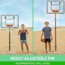 GoSports Post Up Portable Beach Basketball Hoop for Kids and Adults - Play on Grass or Sand - Includes 2 Basketballs, Pump and Accessories Tote