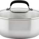 KitchenAid 71021 Stainless Steel Casserole with Lid, 4 Quart - Brushed Stainless Steel