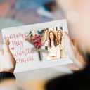 You're My Favorite Person Picture Frame with Bouquet, Best Friends Wooden Photo Frame Gifts for Women, 4x6 inch Photo