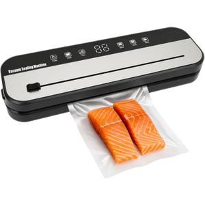 Vacuum Sealer Machine for Food Storage, Built-in Cutter, Dry & Moist Modes, Includes Vacuum Hose for Jars, Compact and Portable Design
