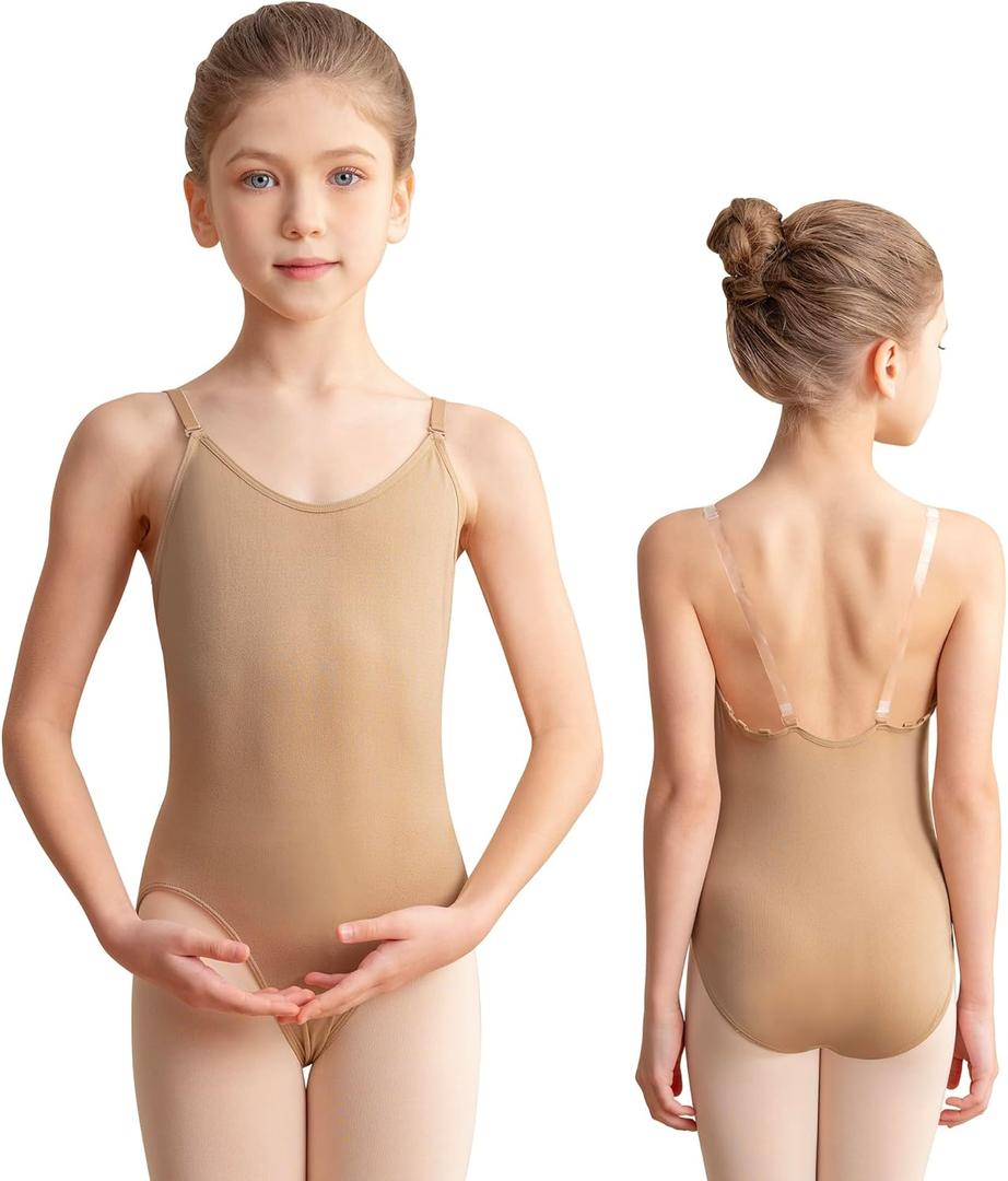 WYHDY Women and Girls Camisole Undergarment Leotard Ballet Briefs Seamless Underwear Dance Wear (Beige, S)