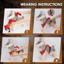 SlowTon No Pull Dog Harness, Heavy Duty No Choke Pet Harness with 2 Leash Clips and Easy Control Vertical Handle, Adjustable Soft Padded Dog Vest for Small, Medium and Large Dogs (Red, Large)
