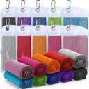Honoson 20 Pack Cooling Towels,35 x 12 Inch Ice Breathable Soft Chilly Sweat Rag Microfiber Workout Rags for Gym Cooling Towels for Neck and Face for Yoga Golf Sport Running Gym Workout