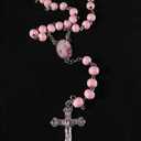 YRP 12 pcs New Pink Scented Wooden Rosaries Baby Baptism Party Favors Recuerdos Rosario