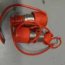 1/2" NPT Flat Face Hydraulic Couplers, Skid Steer Bobcat Quick Connect Fittings with Dust Covers(ISO16028) (Red)