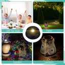 Jeyiour 12 Pack Solar Light Replacement Tops Replacement Solar Light Parts Waterproof LED Panel Lantern Lid Outdoor Top Kit for Hanging Lanterns Patio Decor(3.15 in)