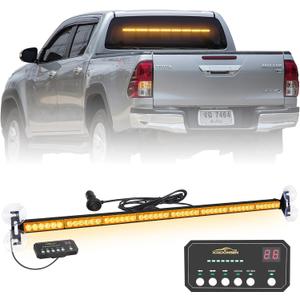 XRIDONSEN 35 inch Traffic Advisor Light Bar 48 LED Amber Strobe Lights Emergency Safety Hazard Warning Lights Front/Rear Window w/Display Controller for Construction Vehicles plow/Tow Trucks Wreckers XRIDONSEN 35 inch Traffic Advisor Light Bar 48 LED Amber Strobe Lights Emergency Safety Hazard Warning Lights Front/Rear Window w/Display Controller for Construction Vehicles plow/Tow Trucks Wreckers