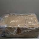 Dresser with Hanging Rack, 4 Drawers Small Closet for Bedroom, Reversible Fabric Kids Chest of Drawers with Clothes Rack, Tall Storage Tower, Sturdy Frame, White, 44''H