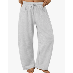 Trendy Queen Barrel Sweatpants Womens Wide Leg Pants Baggy Palazzo Lounge Comfy Flowy Pants Teen Girls Fall Clothes Outfits M