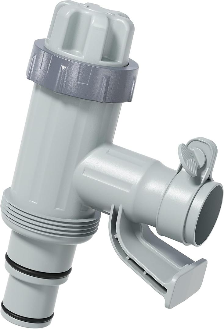 [PATENTED] Deeroll Pool Plunger Valve Plus for Above Ground Pool - 2-in-1 Plunger Valve Replacement Parts, Pool Accessories 1/4 Inch Pool Pipe Holder with Plunger Valve