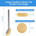Kitchen Scrub Brush with Handle, Non-Scratch Extra Strong Cleaning Brush for Wok, Cast Iron, Pans, Oven Racks, Air Fryer - Strong Model