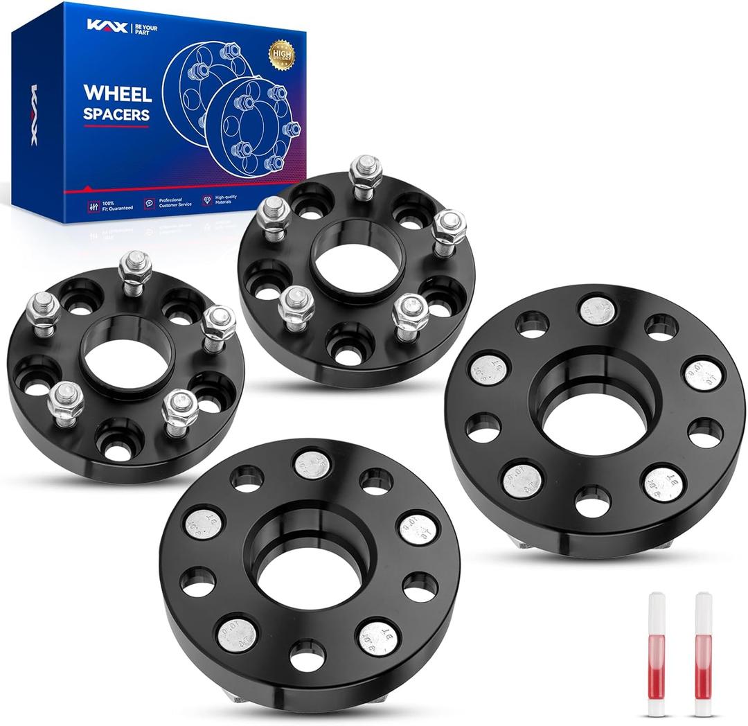 KAX 5x4.5 Wheel Spacers,1 inch 5 Lug Hub Centric Wheel Spacers fit for Camry, RAV4, Highlander, Sienna, RX350, ES350, Venza, Avalon, ES330, Prius V with M12x1.5 Studs 60.1mm Hub Bore,4Pcs (Black) KAX 5x4.5 Wheel Spacers,1 inch 5 Lug Hub Centric Wheel Spacers fit for Camry, RAV4, Highlander, Sienna, RX350, ES350, Venza, Avalon, ES330, Prius V with M12x1.5 Studs 60.1mm Hub Bore,4Pcs (Black)