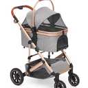 Pet Stroller with Detachable Carrier, Shock-Absorbing & Foldable
Dog & Cat Stroller for Small/Medium Pets, Convertible Car Seat, 4-Wheel Smooth Ride, Travel Carrier