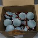 PullCrease 40 Pcs Dusty Blue Velvet Christmas Balls Flocked Christmas Tree Hanging Ornaments Neutral Shatterproof Plastic Velvet Ball for Xmas Tree Decor