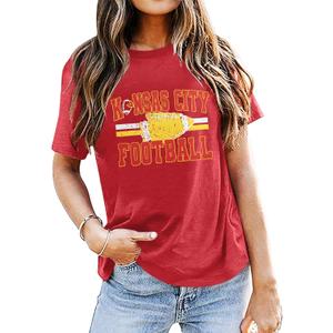 Football Shirt for Women Game Day T-Shirt Sunday Funday Shirt Funny Football Season Short Sleeve Tops