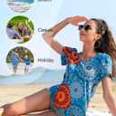 DILIUXING Women's Short Sleeve Tunic Tops Summer Casual T-Shirts Crew Neck Loose Basic Daily Blouse (M)