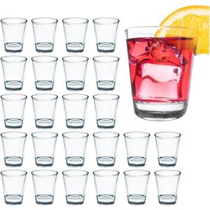 LULULOVE 1.5 Ounce Shot Glasses Set with Heavy Base, 24 Pack Clear Shot Glass