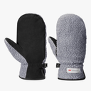 Harssidanzar Men's Sherpa Mitten Genuine Suede Thermal Thinsulate Lined Outdoor Mitt Winter With Finger Liners SM040US XL
