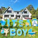 Large Baby Shower Yard Sign Its a Boy Blue Yard Signs with Stakes 16 Inch Tall Baby Boy Lawn Sign Gender Reveal Outdoor Decoration Welcome Home Newborn Announcement Sign for Party Decorations,11 PCs