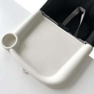 Silicone Baby Dining Tray Compatible with Inglesina Fast Table Chair & Other Hook-On High Chairs, Portable Clip-On Fast Table Chair Baby Tray, Dishwasher Safe & BPA Free (Upgraded White)