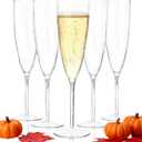 WDF 36PCS Clear Champagne Flutes Plastic - 6 OZ Clear Disposable Champagne Flutes Party Supplies for Wedding/Birthday/Parties