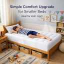 ELEMUSE 3 Inch Twin Size Dual Layer Memory Foam Mattress Topper, 2 Inch Cooling Gel Foam, 1 Inch Soft Pillowtop Pad, Pressure Relief Bed Topper for Kids, Guest Room & Bunk Bed, Comfortable Support