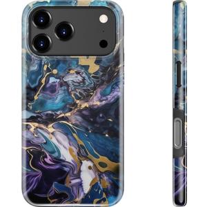 Goodon for iPhone 17 Pro Case - Compatible with Magsafe - Dual-Layer Hard Shell & Silicone Cover - Protective Phone Case with Cute Wildflower Designs for Women - Chromatic Flow