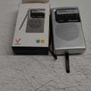 Vondior AM/FM Battery Operated Portable Pocket Radio - Best Reception and Longest Lasting. AM FM Compact Transistor Radios Player Operated by 2 AA Battery, Mono Headphone Socket, by Vondior (Silver) (Silver AM/FM Radio)