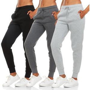 Bottom line 3 PAIRS OF JOGGER SWEATS,GRAY,BLACK AND DARK GRAY,SIZE L