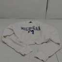 Blue 84 Women's NCAA Officially Licensed Crop Crewneck Sweatshirt Vintage Arch Over White M