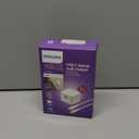 Philips USB Wall Charging Kit, 60W GaN USB C Charger Block with 6ft Braided Cord, Dual Port USB Cube for iPhone 16 Series, 15 Series, iPad Pro, Foldable Plug, White Charging Box, DLP3523W/37