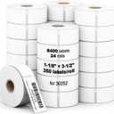 (8400 Labels/24 Rolls) Labelebal Compatible with DYMO 30252,1-1/8" x 3-1/2"(28mm x 89mm) Direct Thermal Labels, Shipping Replacement Labels Compatible for DYMO LabelWriter Printer (350 Labels/Roll) (Dm-30252-24 Rolls-8400 Pcs)