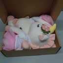 2 Pcs Big Sister Little Sister Gift for Girls 17 Inches Unicorn Stuffed Plush Doll Short Sleeve Outfits Short Sleeve T-Shirt Top and Pink Tutu Skirt Clothing Set Gifts for Toddler Kid Baby