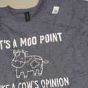 It's A Moo Point, Like A Cow's Opinion, Funny, Jokes T-Shirt, 2XL