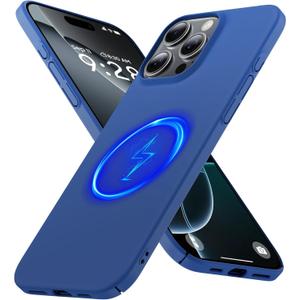 Magnetic Ultra Thin Frosted Designed for iPhone 16 Pro Phone Case 6.3 inch(2024) Slim Minimalist Lightweight Matte Hard PC Compatible with Magsafe Cover Protective Bumper Case-Blue