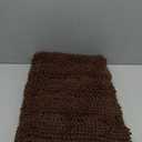 Striped Black Bathroom Rug Mat 47.5"x17" Ultra Soft, Non Slip Chenille Bath Rugs, Absorbent Plush Shaggy Bath Mats for Bathroom, Bedroom, Kitchen, Shower, Tub