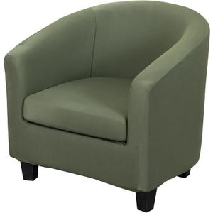 Club Chair Slipcover 2 Piece Printed Round Barrel Chair Covers Soft Stretch Tub Chair Slipcover Armchair Covers Furniture Protector for Living Room Hotel Counter Cafe (Color 66)