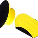 VIBRATITE 5 Inch Hook and Loop Round & Mouse Hand Sanding Block, Ideal for Woodworking, Furniture Restoration, Home and Automotive Body,Sanding Pad Hook Backing Plate for Sanders or Polishers,2PCS