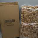 Wicker Storage Basket Foldable Hyacinth Storage Box Set of 2, 12x12x12 Inch - Handmade Woven Basket for Closet,Shelf Organization & Decor